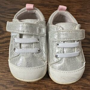See Kai Run Shimmering Silver Baby Shoes